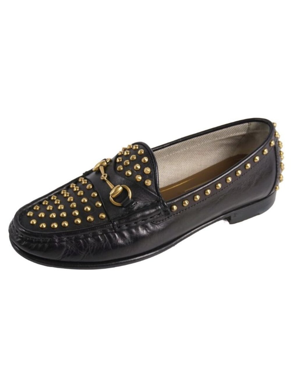 Gucci Loafers Moccasins Horsebit Studs Leather